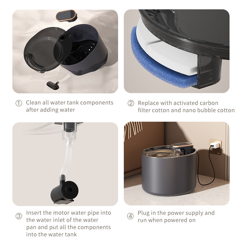 Automatic Pet Water Fountain using USB Charging