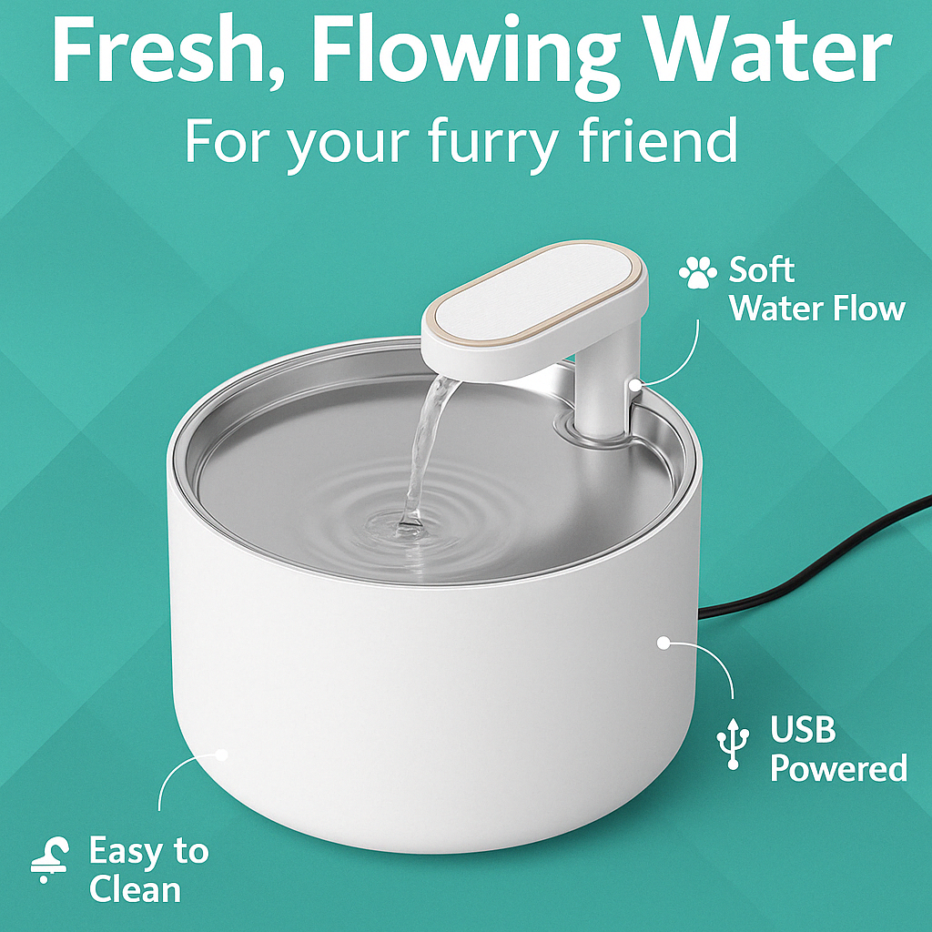 Automatic Pet Water Fountain using USB Charging